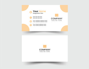  Double-sided creative Modern white and  Clean professional  business card template. Business card for business and personal use.