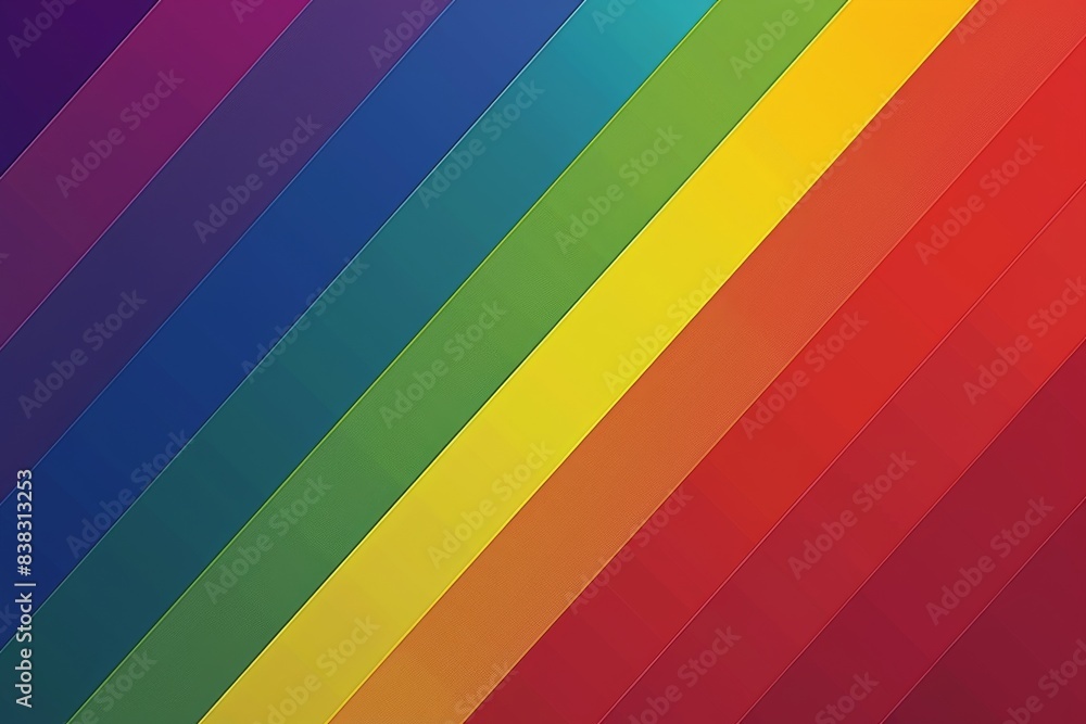 Poster striped rainbow background in vibrant colors creating a visually striking pattern ideal for themes o