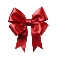 red bow isolated on white