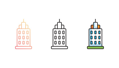 Tower icon design with white background stock illustration
