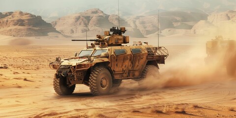 Desert Operation Military Truck