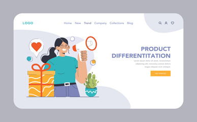 Product differentiation web or landing. Product competitive advantages