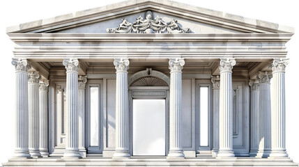 Fototapeta premium Neoclassical portico entrance with towering columns and grandeur