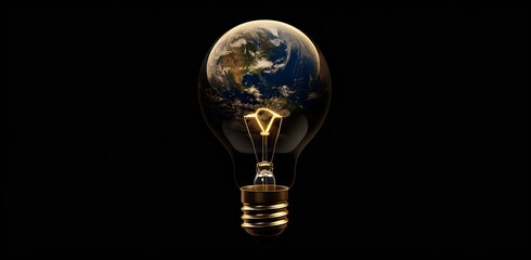 Global World Ecology, generative artificial intelligence, LightBulb's planet earth.