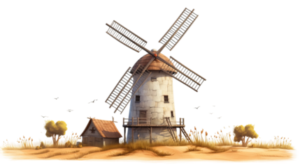 windmill in the countryside