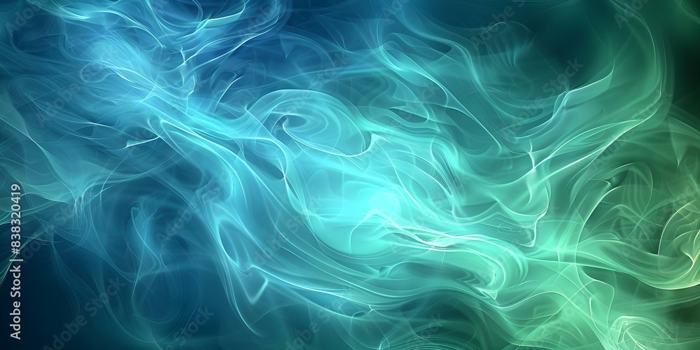 Poster panoramic web banner with abstract teal blue background suitable for website headers. concept abstra
