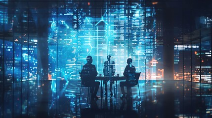 Obraz premium Business finance meeting with investment bankers