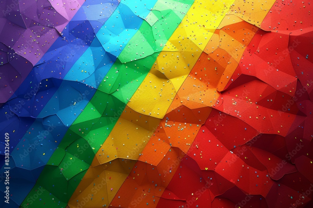 Poster abstract colorful rainbow pattern with bokeh effect representing lgbtq pride and celebration in a vi