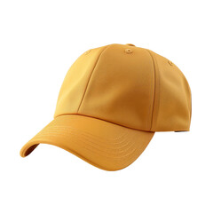Fototapeta premium gold fabric baseball cap isolated on white