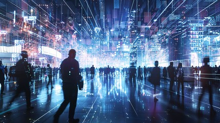 Business network at an industry conference