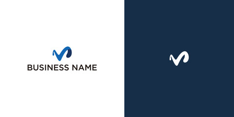 Initial letter m business logo design