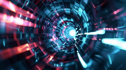 Fototapeta premium 3d neon abstract background