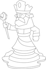 Chess piece King Chess Board game Vector Graphic Art Illustration