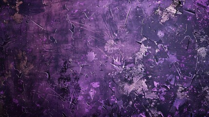 Close up view of purple grunge background. Purple colored wall texture