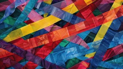 Fototapeta premium A vibrant LGBTQ street mural, full