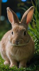 Fototapeta premium a rabbit that is sitting in the grass