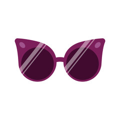 Hipster glasses flat element. Sunglasses trendy fashion. Stylish glasses in modern and creative style. Sunglasses modern design