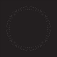 Stars in circle icon template black color editable. Stars in circle symbol vector sign isolated on white background.  eps10