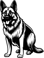Obraz premium German shepherd illustration