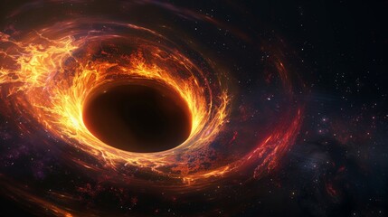 Black hole, space, singularity, event horizon