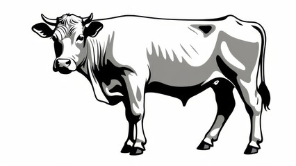 Obraz premium black and white horse