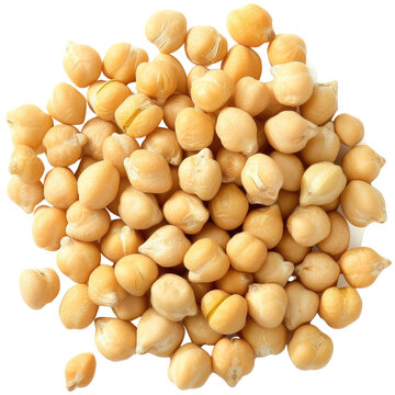 A pile of dried chickpeas.