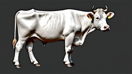 black and white cow