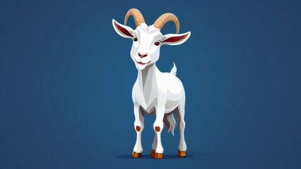 goat on a white