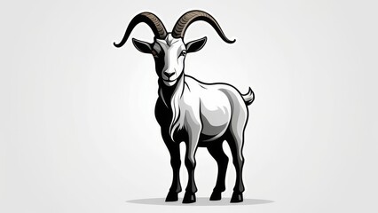 black and white goat
