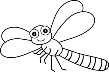 Obraz premium dragonfly cartoon lineart