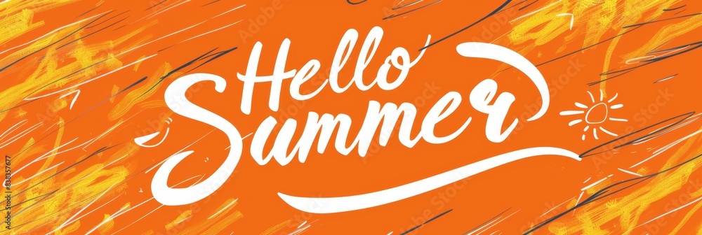 Poster a vibrant orange gradient background with the text 