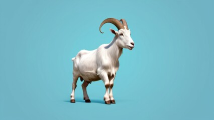 Fototapeta premium mountain goat on the rock