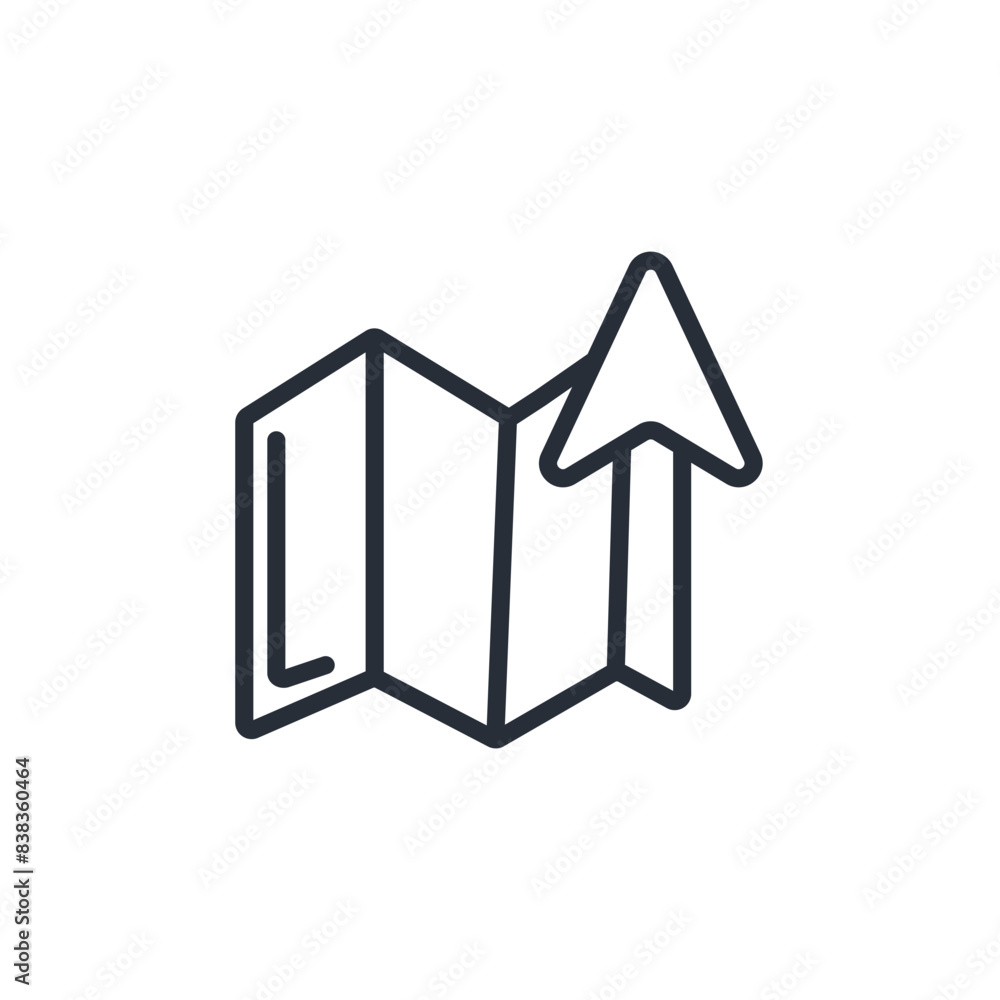 Poster navigate icon. vector.editable stroke.linear style sign for use web design,logo.symbol illustration.