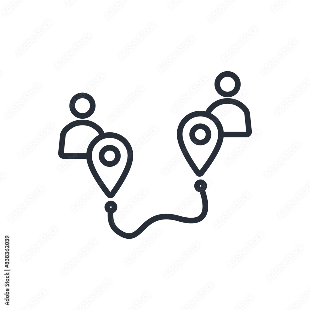 Poster road map icon. vector.editable stroke.linear style sign for use web design,logo.symbol illustration.