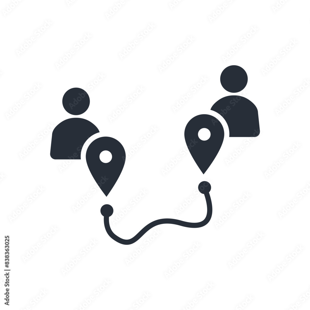 Poster road map icon. vector.editable stroke.linear style sign for use web design,logo.symbol illustration.