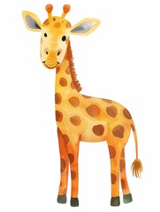 Fototapeta premium giraffe isolated on white