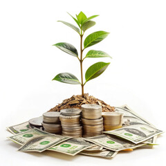 Making Your Money Grow on a White Background