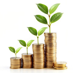 Making Your Money Grow on a White Background