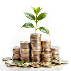 Making Your Money Grow on a White Background