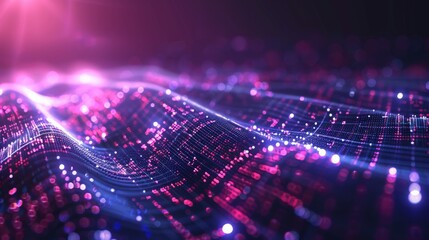 Abstract futuristic background Data Transfer. technology concept. Futuristic cyberspace background. Generative AI