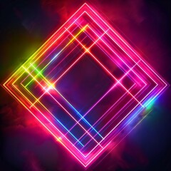 Free photo neon geometric background
