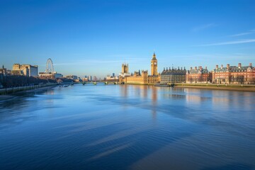 Fototapeta premium City of thames, breathtaking perspectives of london's riverside