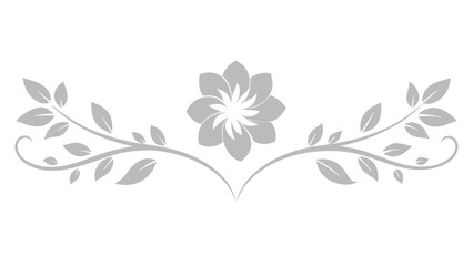 Obraz premium subtle wreath border with grey leaves and delicate design.