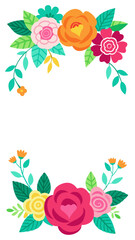  autumn-inspired garland with colorful flowers