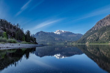 Scenic view of Buttle Lake in beautiful Strathcona Provincial Park on Vancouver Island, Canada BC
