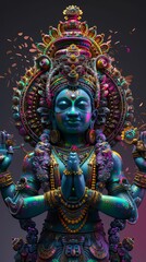 Fototapeta premium Information Guardian in Indian Artistic