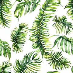 Tropical Flora Pattern for Summer Designs Generative AI