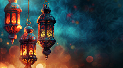 Islamic background with lanterns, createdIslamic background, lanterns, Islamic lanterns, Ramadan lanterns, Eid lanterns, Arabic background, Middle Eastern design, Islamic art, traditional lanterns, or