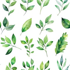 Watercolor Floral Pattern for Spring Designs Generative AI