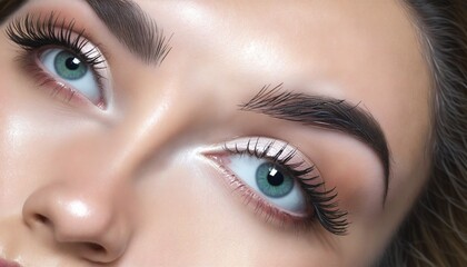 Fototapeta premium close up of female eye - nose part